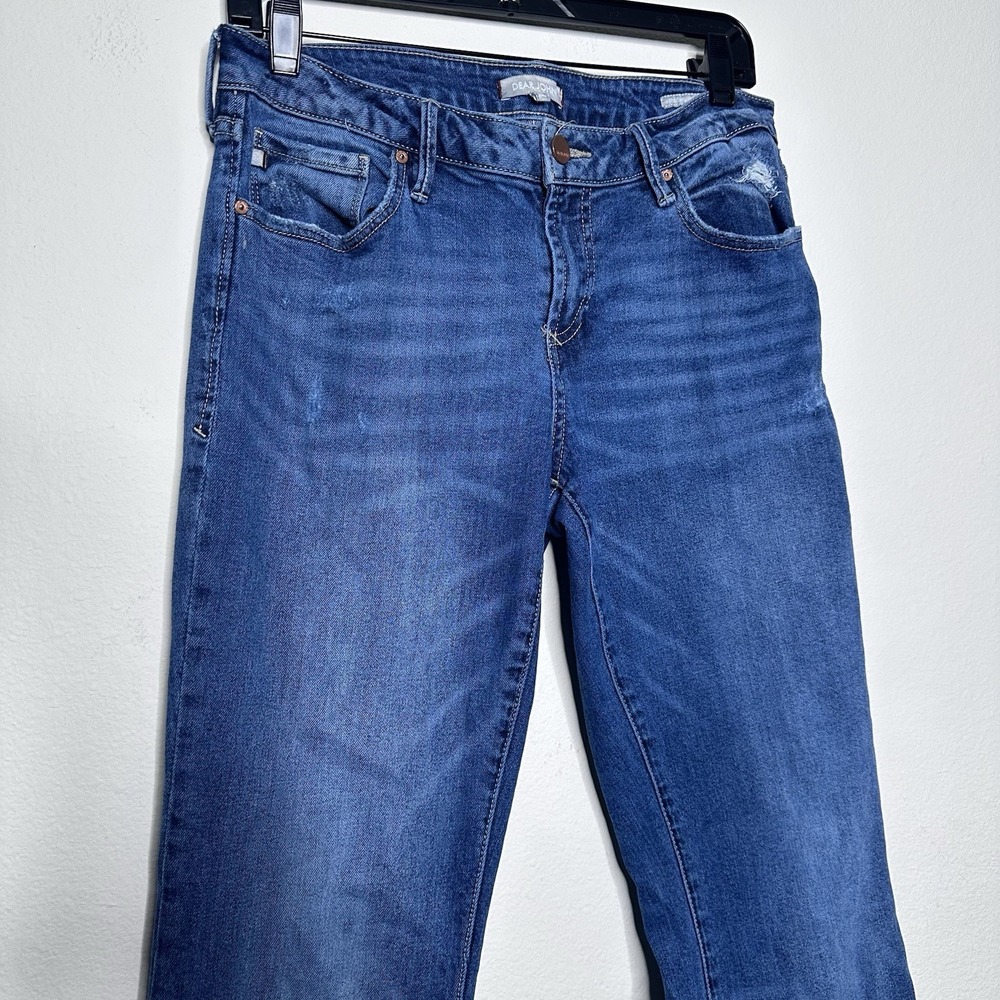 Dear John Rosie Flare Jeans Women's Size 30 Medium Wash Distressed Stretch Denim - Picture 3 of 13